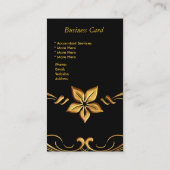 Carte de visite Elegant Jaune Or Noir (Dos)