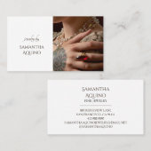 Carte De Visite Elegant Joaillier Photo (Devant / Derrière)