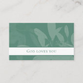 Carte De Visite Elegant John 3:16 Custom Bible Scripture Church (Devant)