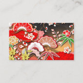 Carte De Visite Élégant Kimono d'automne japonais (Devant)