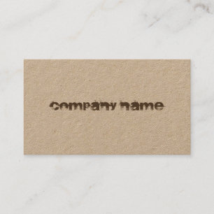 Carte De Visite Élégant Kraft Premium Distressed Texte Entreprise