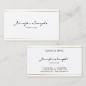 Carte De Visite Élégant langage professionnel simple manuscrit (Devant / Derrière)