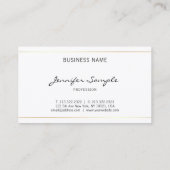 Carte De Visite Élégant langage professionnel simple manuscrit (Dos)