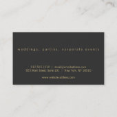 Carte De Visite Élégant Lanternes en papier or pour planificateur  (Dos)