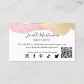 Carte De Visite Élégant Lash Extensions Beauté (Dos)