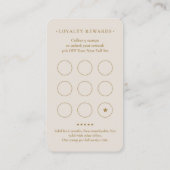 Carte De Visite Elegant Lash Extensions Loyalty Rewards Sand 9 (Dos)