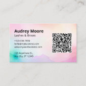 Carte De Visite Élégant Lashes Brows Lash Tech Eyelash (Devant)