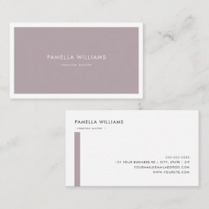 Carte De Visite Élégant Lavender Bordure Professionnelle Minimalis