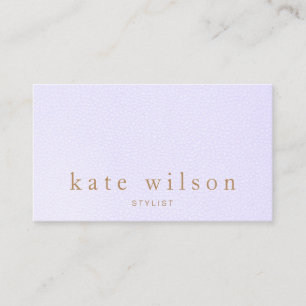 Carte De Visite Élégant Lavender Leather Professionnel