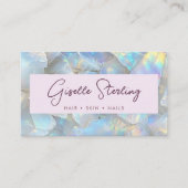 Carte De Visite Elegant Lavender Opal QR Code Professional (Devant)