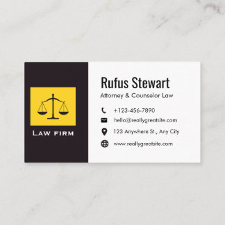 Carte De Visite Elegant Lawyer Business Card | Attorney & Legal 