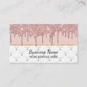 Carte De Visite Élégant lecteur Rose d'or rose vif (Devant)