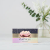 Carte De Visite Élégant Lecteurs de Lotus Grille Or Moderne (Debout devant)