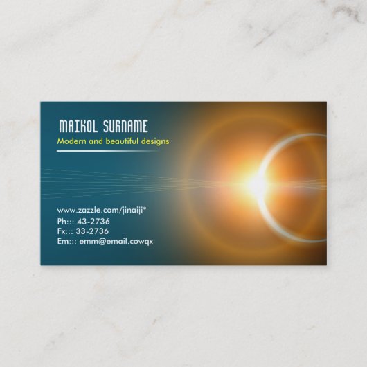 carte de visite élégant léger (Devant)