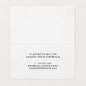 Carte De Visite Élégant Légumes propres Chef nutritionniste (Intérieur déplié)