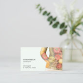 Carte De Visite Élégant Légumes propres corps nutritionniste (Debout devant)