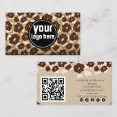 Carte De Visite Elegant Leopard Cheetah (Devant / Derrière)