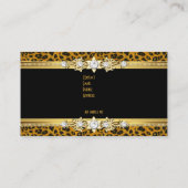 Carte De Visite Elégant Léopard Or Noir L'Original 3 (Dos)