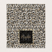 Carte De Visite Élégant léopard poster de animal motif (Extérieur déplié)