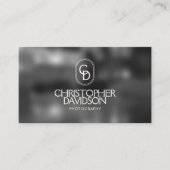 Carte De Visite Élégant Lettering Monogram Logo Photo Arrière - pl (Devant)