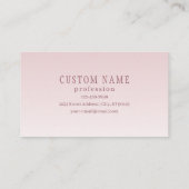 Carte De Visite Élégant lettrage et monogramme | Rose Ombre (Dos)