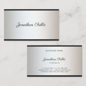 Carte De Visite Elégant Libre Script Moderne Design Luxe (Devant / Derrière)