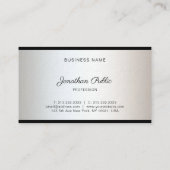 Carte De Visite Elégant Libre Script Moderne Design Luxe (Dos)