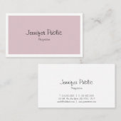 Carte De Visite Elégant Libre Script Propre Design Plaine tendance (Devant / Derrière)
