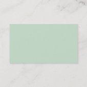 Carte De Visite Elegant Light Teal Business Card (Dos)