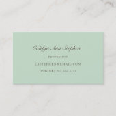 Carte De Visite Elegant Light Teal Business Card (Devant)