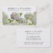 Carte De Visite Élégant Lilac Hydrangea Floral Professionnel (Devant / Derrière)