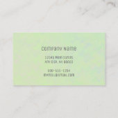 Carte De Visite Elégant Lime Green Marbling look professionnel (Dos)