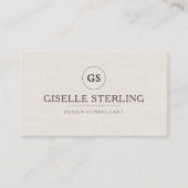 Carte De Visite Elegant Linen (Devant)