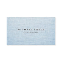Elegant Linen Texture Business Card