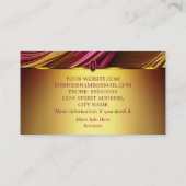 Carte De Visite Elégant liquide or Pink Jewel Abstrait (Dos)