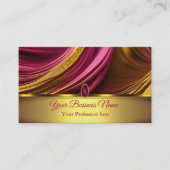 Carte De Visite Elégant liquide or Pink Jewel Abstrait (Devant)