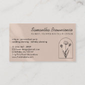 Carte De Visite Élégant logo artisanal en ligne - logo d'art (Dos)