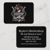 Carte De Visite Élégant logo Barbershop Personnaliser (Devant / Derrière)