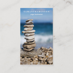 Carte De Visite Elégant logo couleur de l'eau Zen Yoga Soigner la 