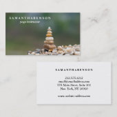 Carte De Visite Elégant logo couleur de l'eau Zen Yoga Soigner la  (Devant / Derrière)