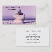 Carte De Visite Elégant logo couleur de l'eau Zen Yoga Soigner la  (Devant / Derrière)