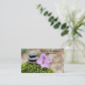 Carte De Visite Elégant logo couleur de l'eau Zen Yoga Soigner la  (Debout devant)