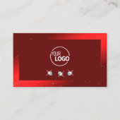 Carte De Visite Élégant logo de Diamants Rouge Vin (Devant)