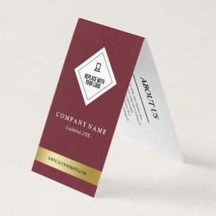 Carte De Visite Elégant logo de la Bourgogne, une étiquette de p