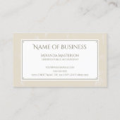 Carte De Visite Élégant logo de parchemin de monogramme comptable  (Dos)