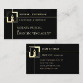 Carte De Visite Élégant logo de stylo d'encre professionnel  (Devant / Derrière)