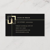 Carte De Visite Élégant logo de stylo d'encre professionnel  (Dos)