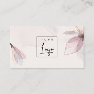 Carte De Visite Élégant logo floral Abstrait