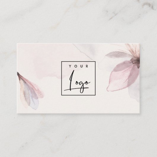 Carte De Visite Élégant logo floral Abstrait (Devant)