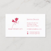 Carte De Visite Élégant logo floral *Gloriosa* naturel fleuriste. (Dos)